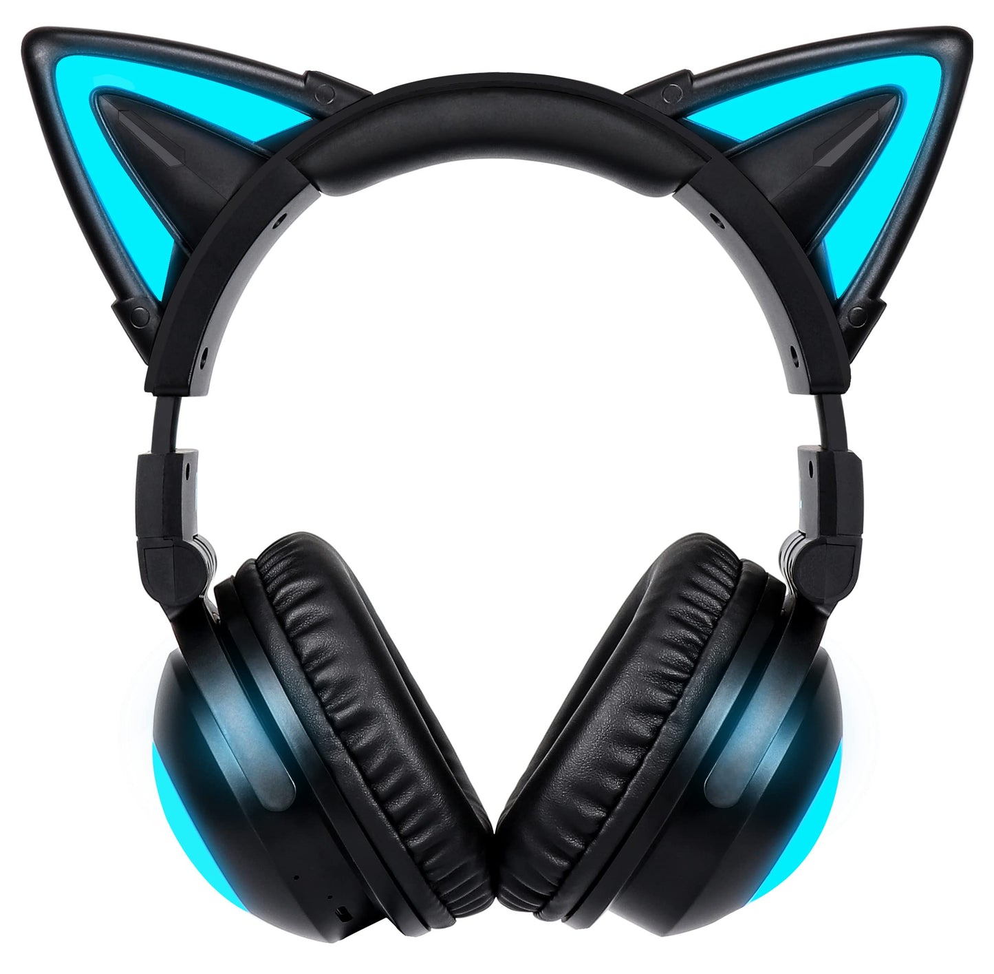 Cat Ear Headphones- Wireless Bluetooth Cat Ear Headphones with Microphone, LED Noise Reduction Cat Gaming Headset for Young People