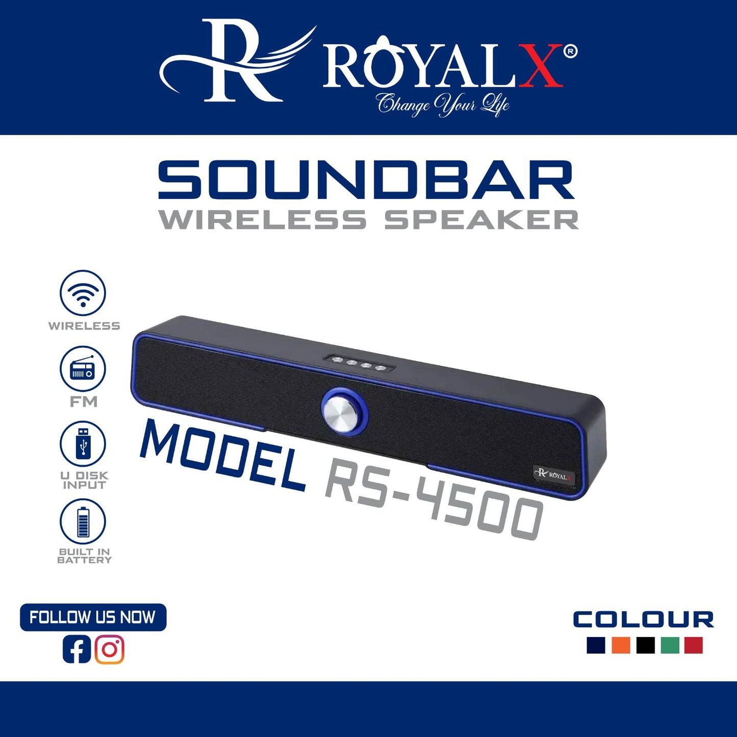 Royal soundbar wireless speaker Model RS-4500