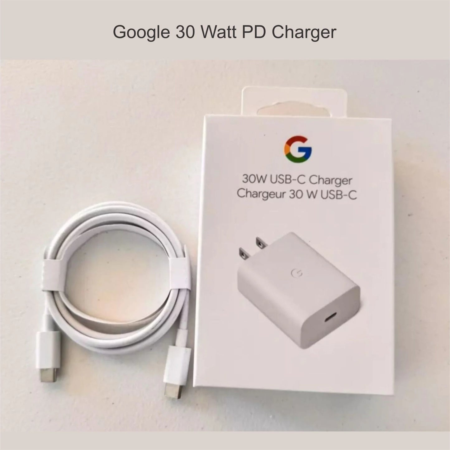 Google Pixel 30W Original Charger + Cable