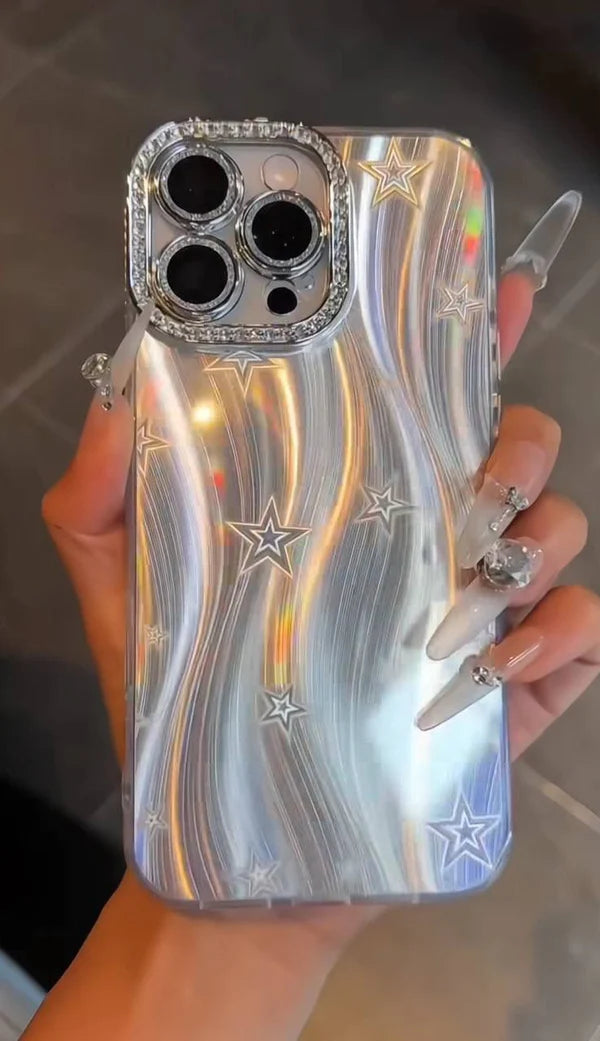 Star Shining Laser Case With Glitter Lens