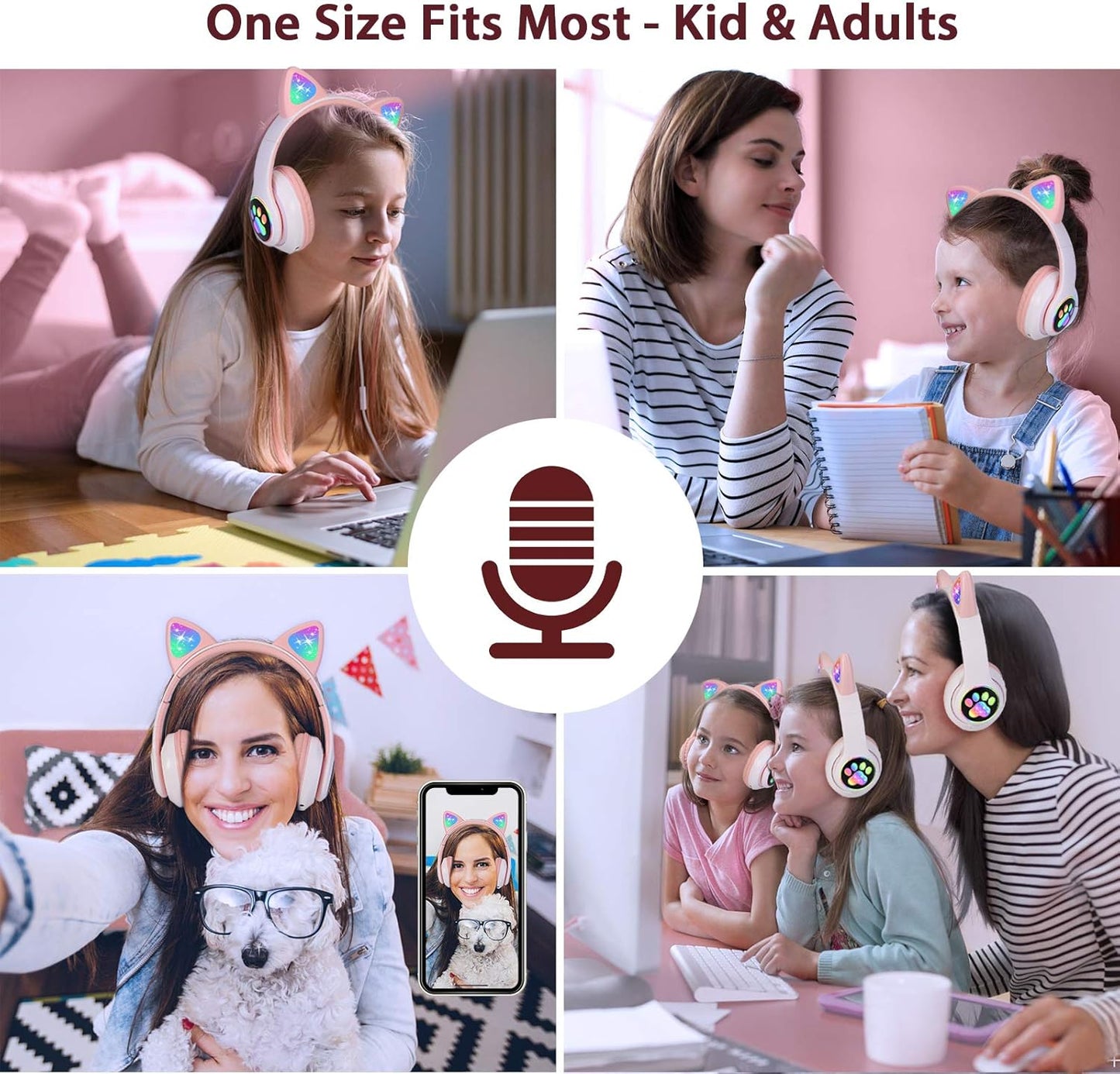 B30 High‑Quality Wireless Gaming Headphones – Bluetooth 5.0, 50mm Drivers, RGB Lights, 40H/30H Battery