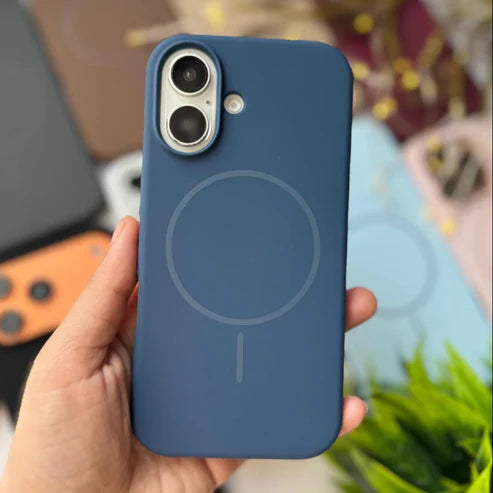 Blue Silicone MagSafe Case