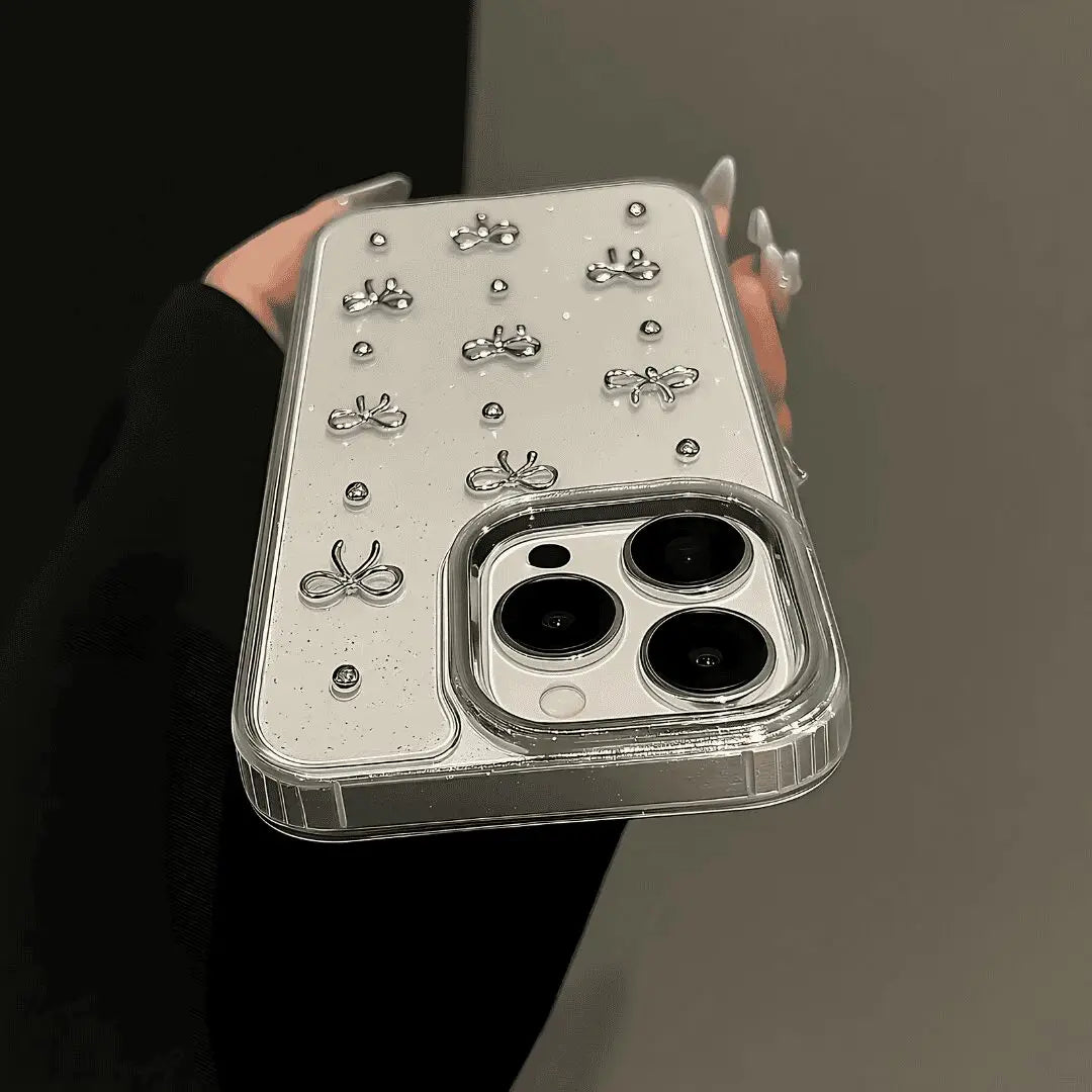 New Korean Bow Glitter Case!