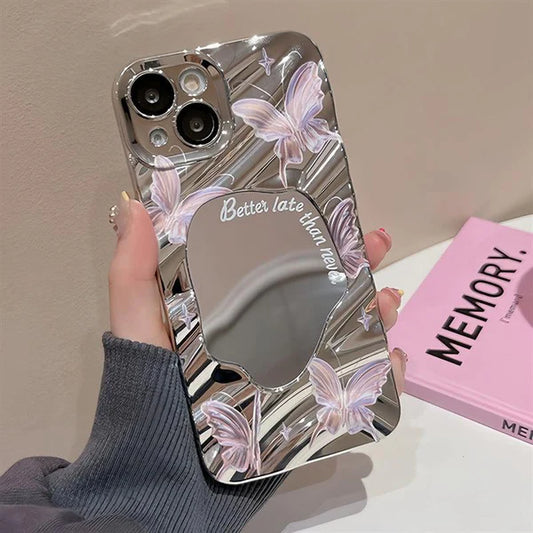 Butterfly Mirror Foil Case