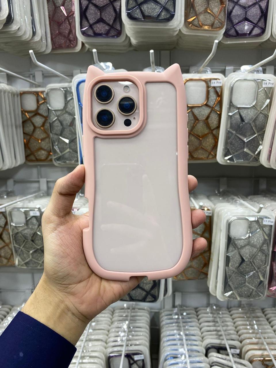 Bunny Mirror Ear Clear Transparent Case