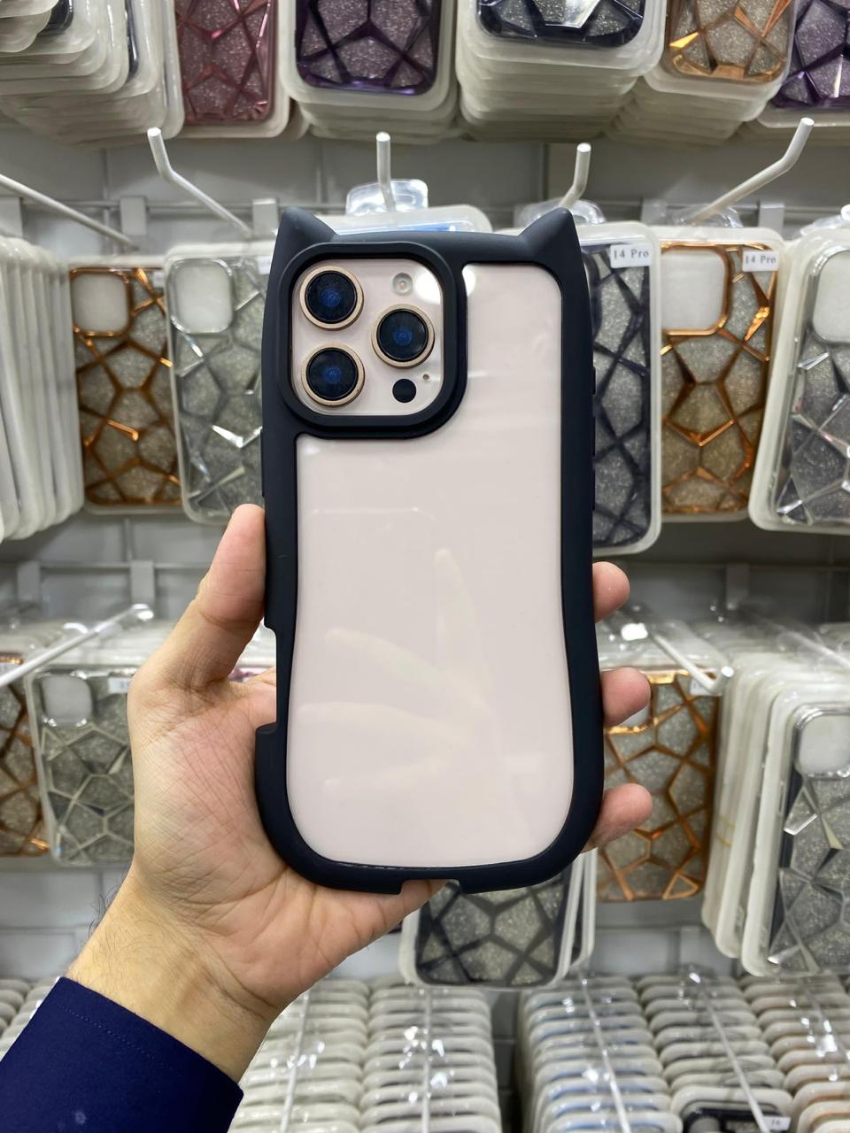 Bunny Mirror Ear Clear Transparent Case