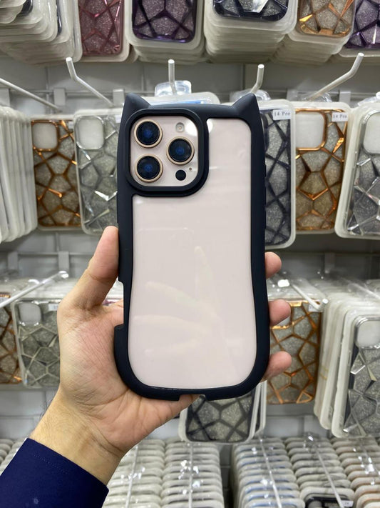 Bunny Mirror Ear Clear Transparent Case