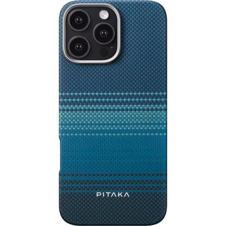 Pitaka Moonrise Carbon Fiber Case – Slim & Durable Back Cover For iPhone (Blue)